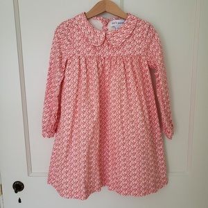 Pink Floral Long Sleeve Kids Dress